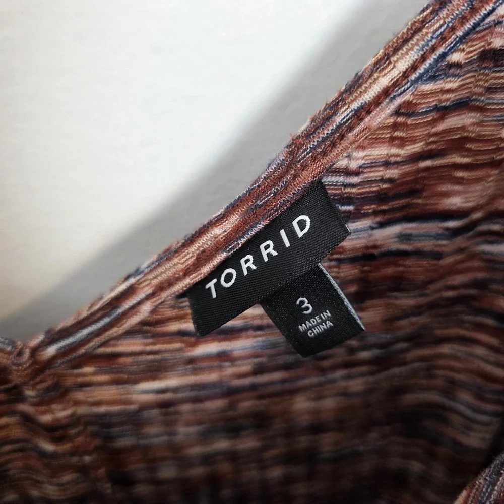 TORRID Multicolor Knit Lightweight Spacedye Casual Tank Midi‎ Dress Size 3X - Picture 5 of 11